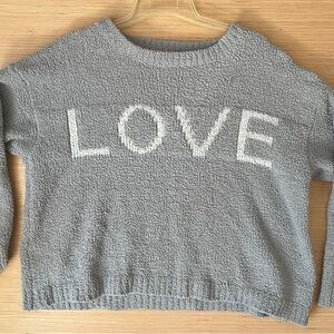 Cozy Casual Gray LOVE Sweater